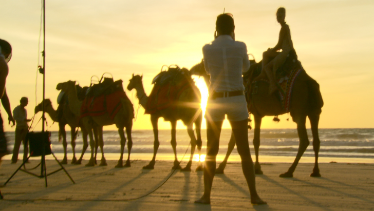 Daniela Federici in Broome, Australia - Bedouin Camel ride